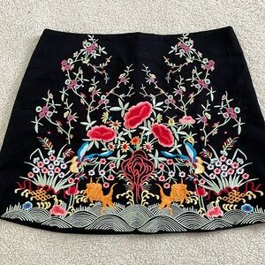 Patterned Mini Skirt